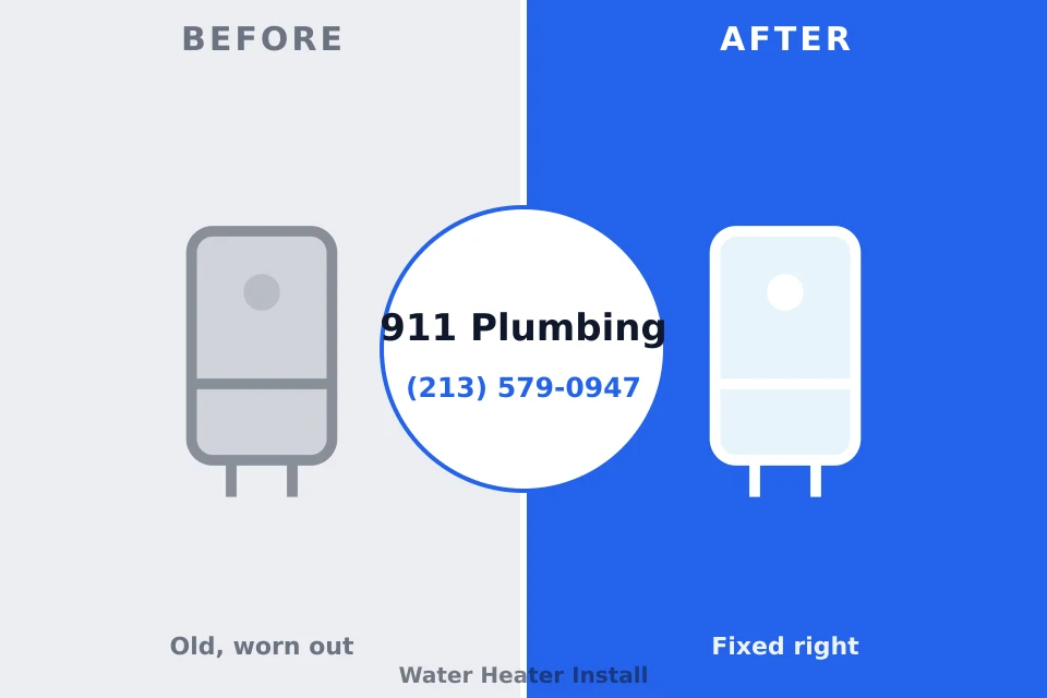 Before and after: plumbing company Bradner, OH